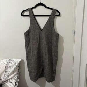 Frank & Oak Gray Plaid Mini Dress